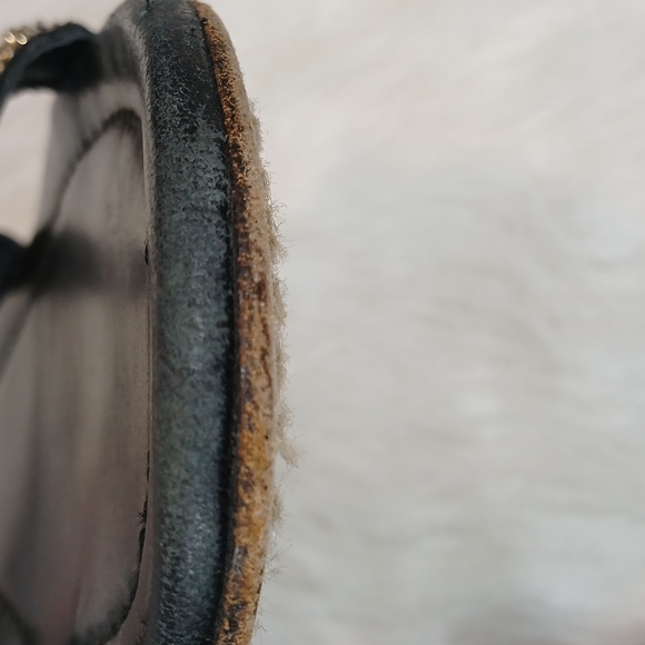 Jimmy Choo Leather Slingback Sandals Black Chain-Link Accent Sz 39 - Picture 5 of 10